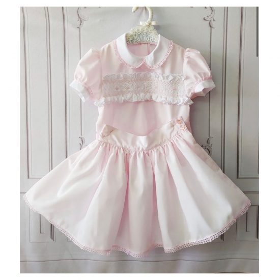 New RB Pink Smocked Skirt Set GEVE25-7