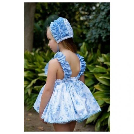 Summer Ela Blue Floral Dress - Image 3