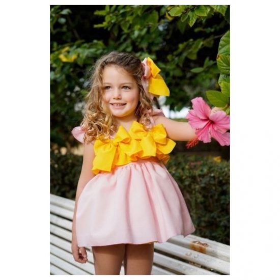 Summer Ela Yellow Bow Dress