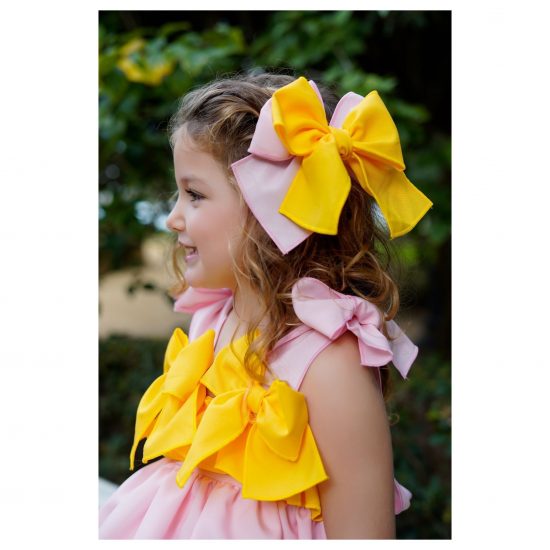 Summer Ela Yellow Bow Dress - Image 2