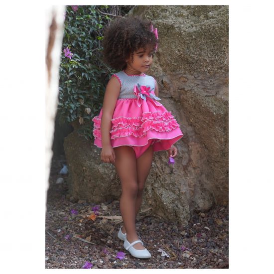 Summer Ela Pink Ruffle Dress - Image 2