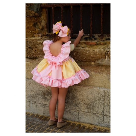 Easter Ela Yellow & Pink Dress - Image 4