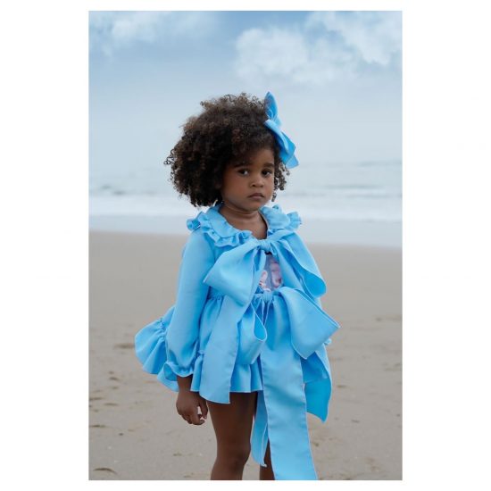 Summer Ela Blue Ruffle Romper - Image 3