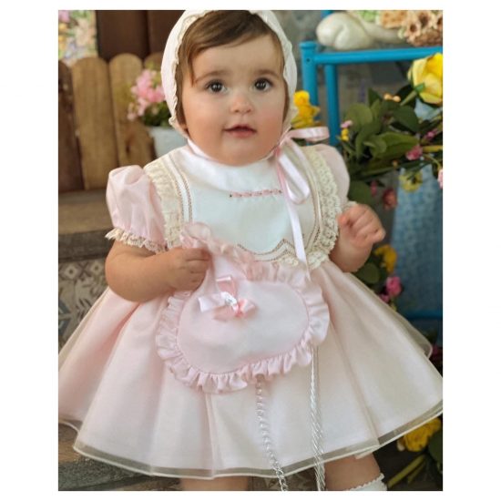 Sonata Pink Bib Dress VE25-06