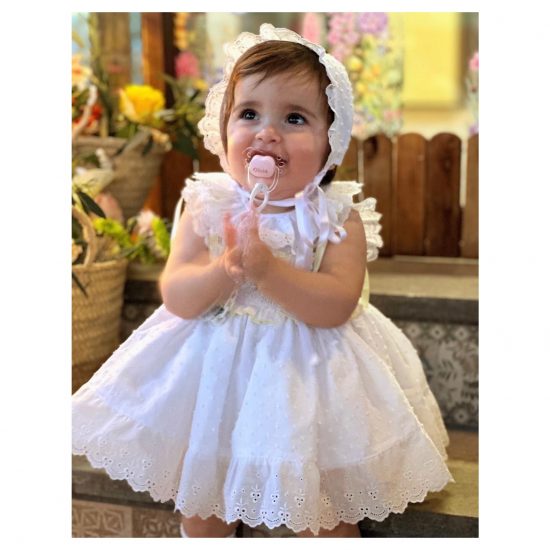 Sonata Summer White Smocked VE25-15 - Image 2