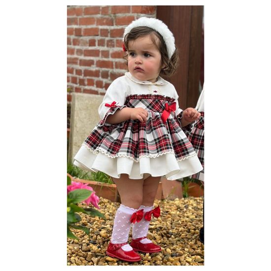 Sonata Tartan Puffball Dress IN25-03