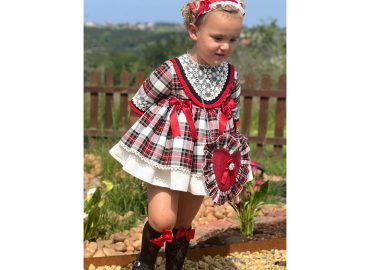 Sonata Red Checked Dress IN25-01