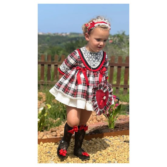 Sonata Red Checked Dress IN25-01