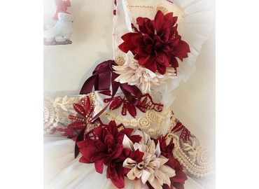 Ela Christmas Cream Tulle Dress