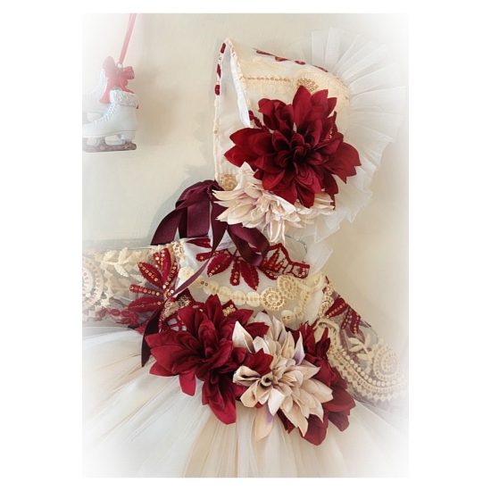 Ela Christmas Cream Tulle Dress