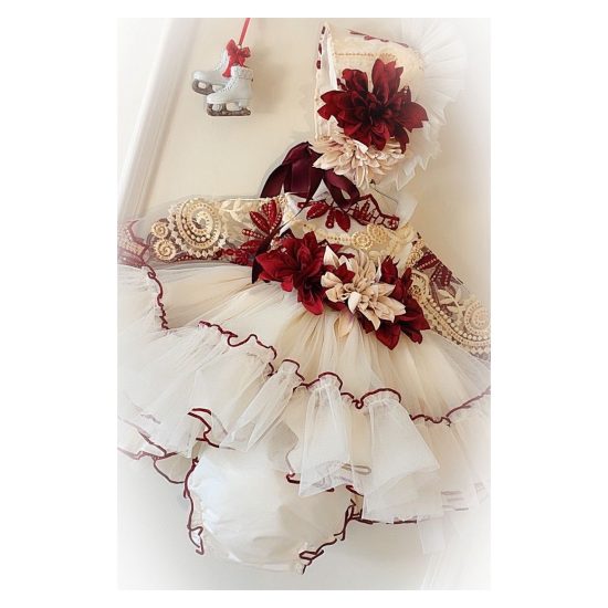 Ela Christmas Cream Tulle Dress - Image 2