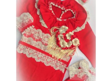 Ela Christmas Red Romper