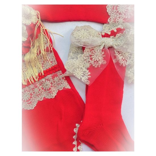 Ela Christmas Red Socks