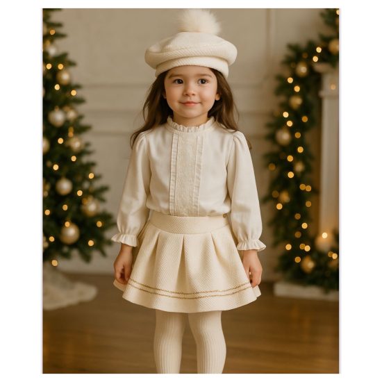Sonata Cream Skirt Set IN25